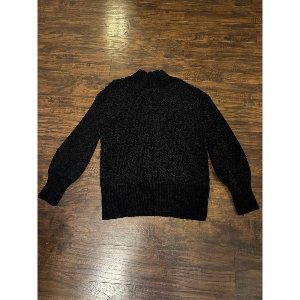 Cynthia Rowley Women's Pullover Black Turtleneck Long Sleeves Sweater Top Size M